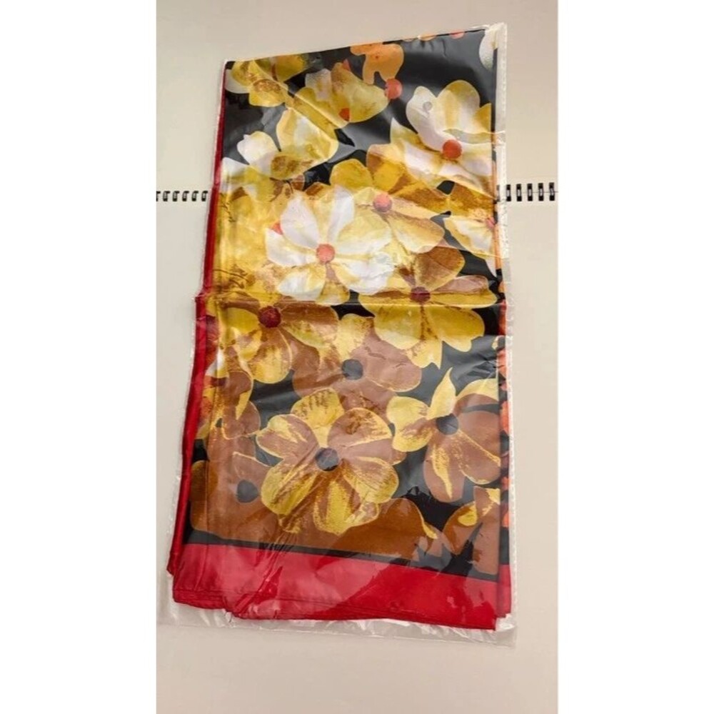 Women’s Satin Hair Scarf 35” Square Floral Head Scarf Bandana Head Wrap Silky